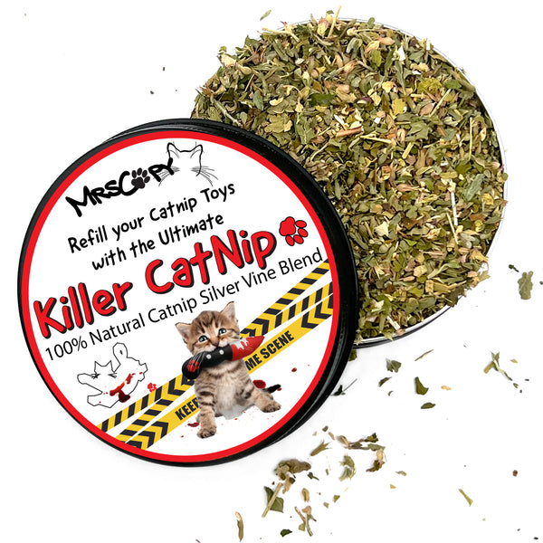 Killer Catnip Refill Tin - Organic US Catnip & Silver Vine 20grams MrsCopyCat