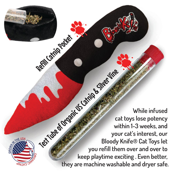 Bloody Knife® Refillable Catnip Toy