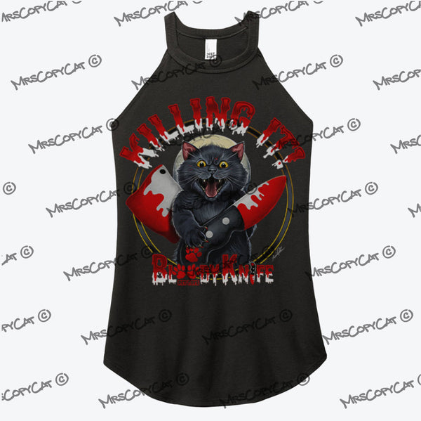 "Killing it" Black Cat Women's T-Shirt & Tank MrsCopyCat