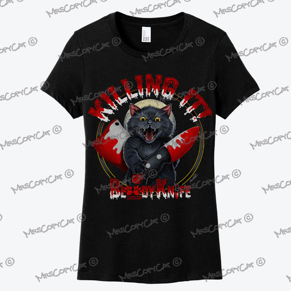 "Killing it" Black Cat Women's T-Shirt & Tank MrsCopyCat