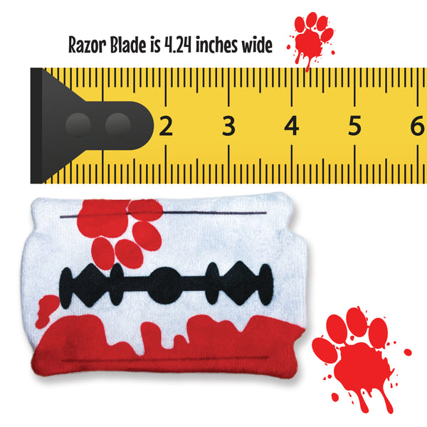 Bloody Razor Blade Refillable NO Stuffing Catnip Toy
