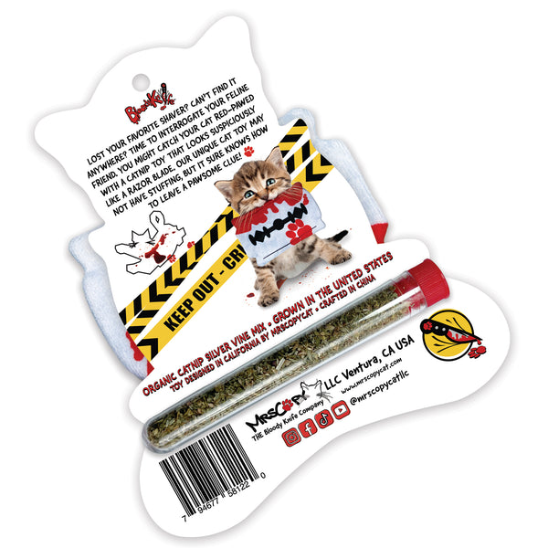 Bloody Razor Blade Refillable NO Stuffing Catnip Toy
