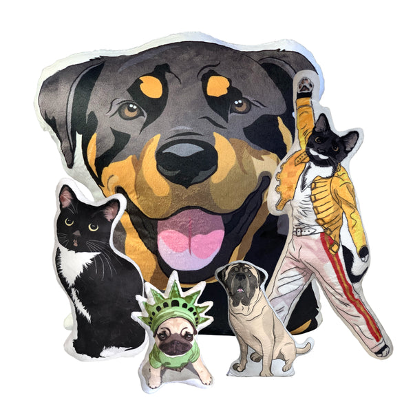 Cats and Dogs Plush Toy Pillows MrsCopyCat