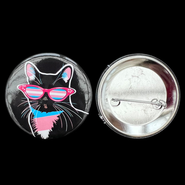 Trans Tuxedo Cat Pin PALOMA
