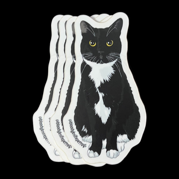 Tuxedo Cat Vinyl Sticker PLOOMY