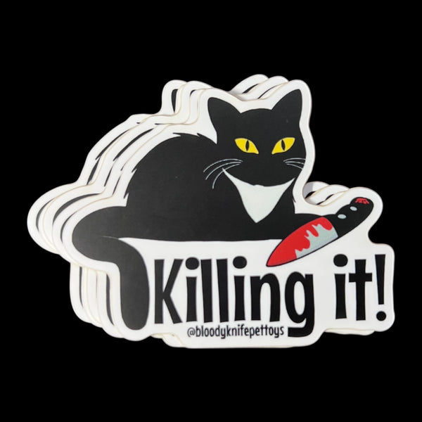 Killing it! Tuxedo Cat Sticker
