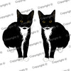 Tuxedo Cat Plush Toy Pillow PICASSO MrsCopyCat