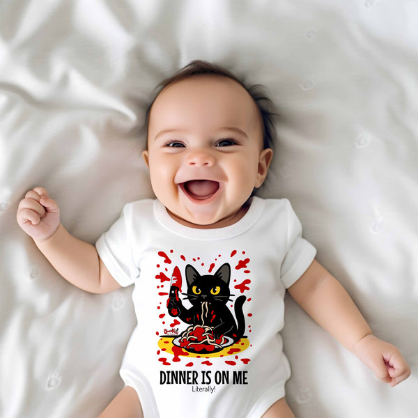 Spaghetti Cat Spooky Baby Bodysuit
