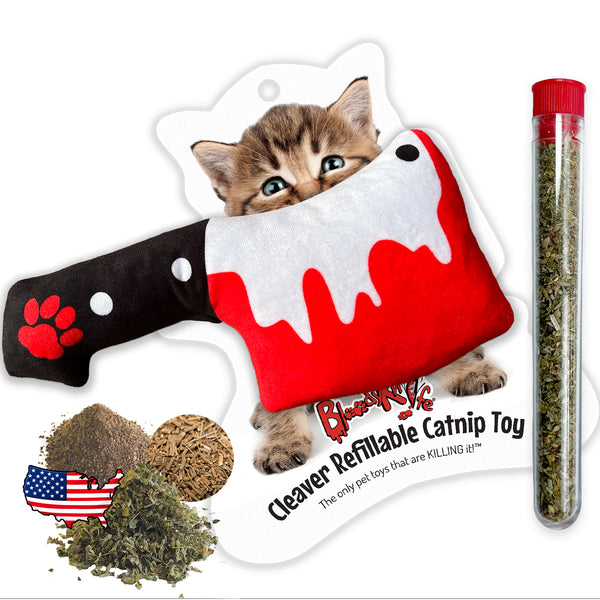 Bloody Cleaver Refillable Catnip Toy Bloody Knife Pet Toys