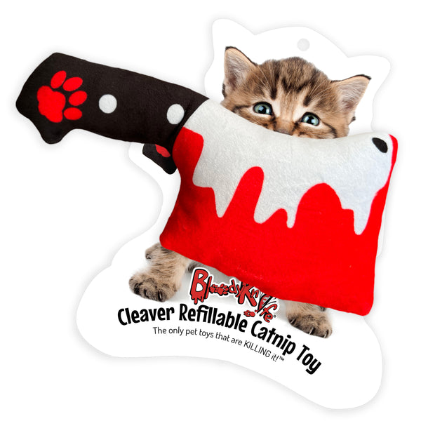 Bloody Cleaver Refillable Catnip Toy Bloody Knife Pet Toys