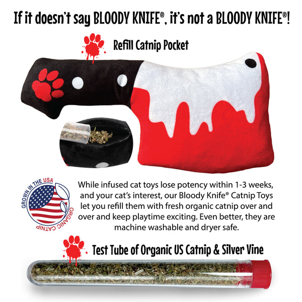 Bloody Cleaver Refillable Catnip Toy Bloody Knife Pet Toys