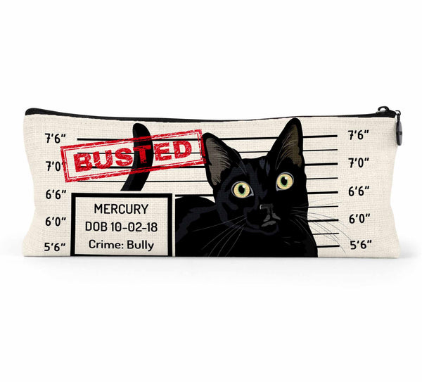 Cat Mugshot Zipper Pouch