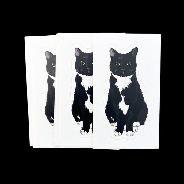 Tuxedo Cat Vinyl Sticker PLOOMY