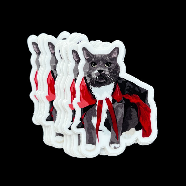 Vampire Cat Halloween Sticker RAVIOLI Bloody Knife Pet Toys