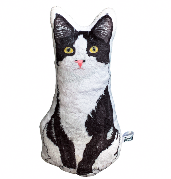 Tuxedo Cat Plush Toy Pillow YUKON MrsCopyCat