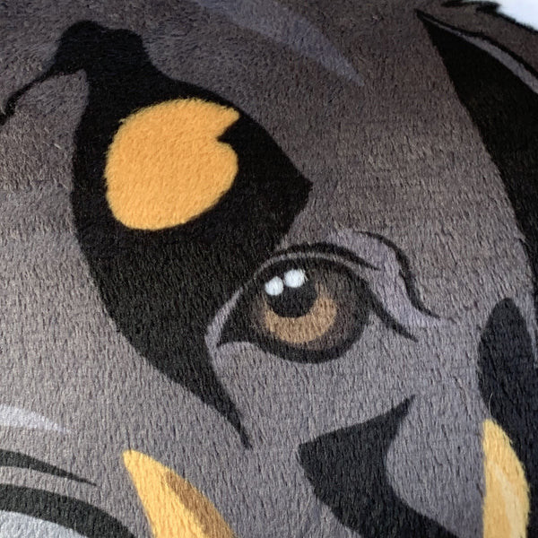 Rottweiler Plush Toy Pillow RAVEN MrsCopyCat