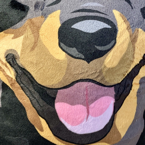 Rottweiler Plush Toy Pillow RAVEN MrsCopyCat