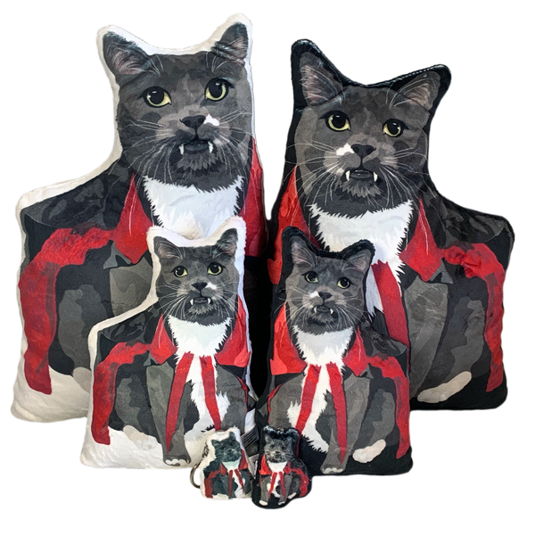 Vampire Cat Plush Toy Pillow RAVIOLI MrsCopyCat