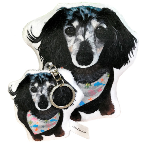 Brindle Dachshund Plush Toy Pillow LADY MrsCopyCat