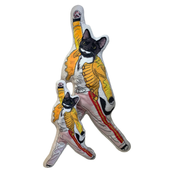 Tuxedo Cat Plush Toy Pillow FREDDIE MEOWCURY MrsCopyCat