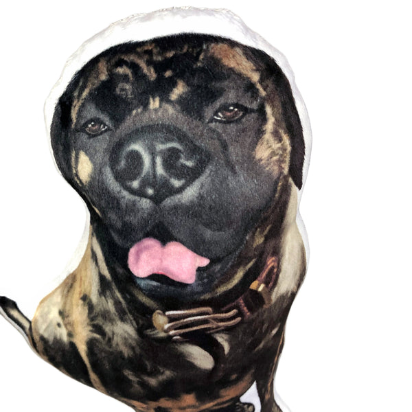 Brindle Mastiff Plush Toy Pillow BUTTKUS MrsCopyCat
