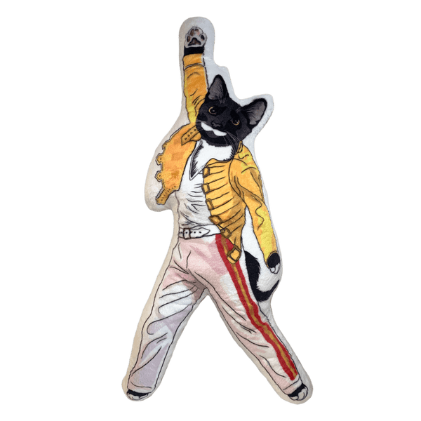 Tuxedo Cat Plush Toy Pillow FREDDIE MEOWCURY MrsCopyCat