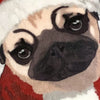 Santa Pug Dog Toy Pillow OTIS MrsCopyCat