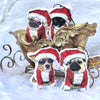 Santa Pug Dog Plush Toy Pillow SENIOR MrsCopyCat