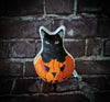 Halloween Pumpkin Black Cat Plush MERCURY MrsCopyCat