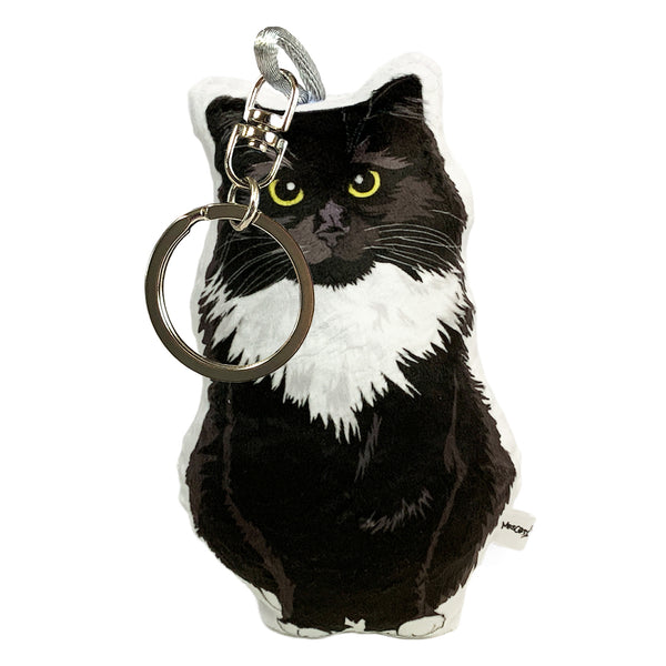 Medium Hair Tuxedo Cat Plush Toy Pillow OREO MrsCopyCat