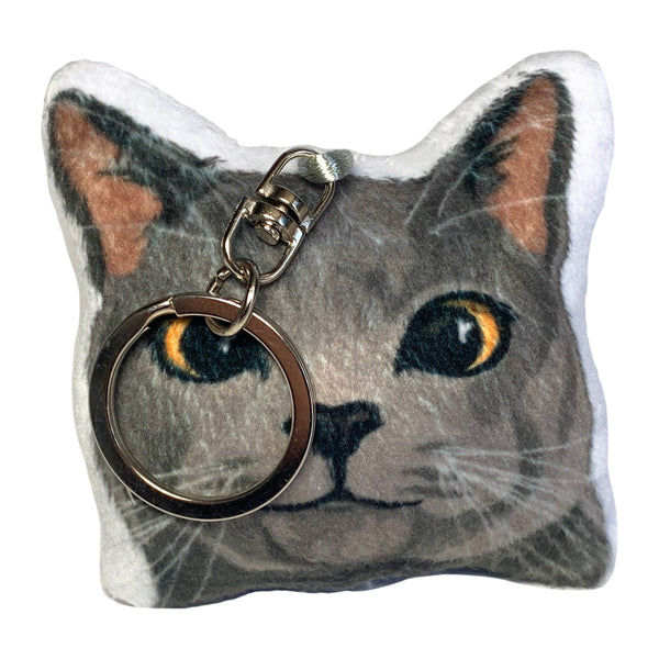 Russian Blue Cat Plush Toy Pillow MIKE MrsCopyCat