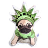 Pug Puppy Plush Toy Pillow OTIS - LADY LIBERTY MrsCopyCat