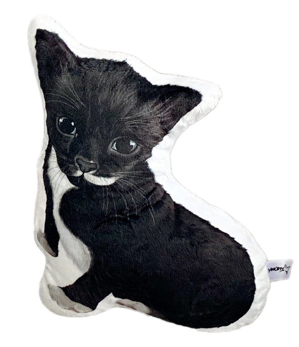 Tuxedo Kitten Plush Toy Pillow PICASSO MrsCopyCat