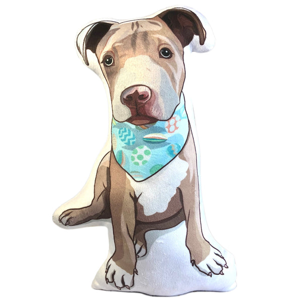 Pitbull Puppy Dog Plush Toy Pillow SPIKE MrsCopyCat