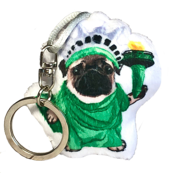 Pug Plush Toy Pillow PERCY LADY LIBERTY MrsCopyCat