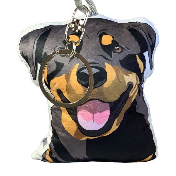 Rottweiler Plush Toy Pillow RAVEN MrsCopyCat