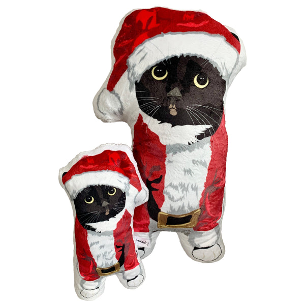 Santa Tuxedo Cat Plush Toy Pillow PALOMA MrsCopyCat