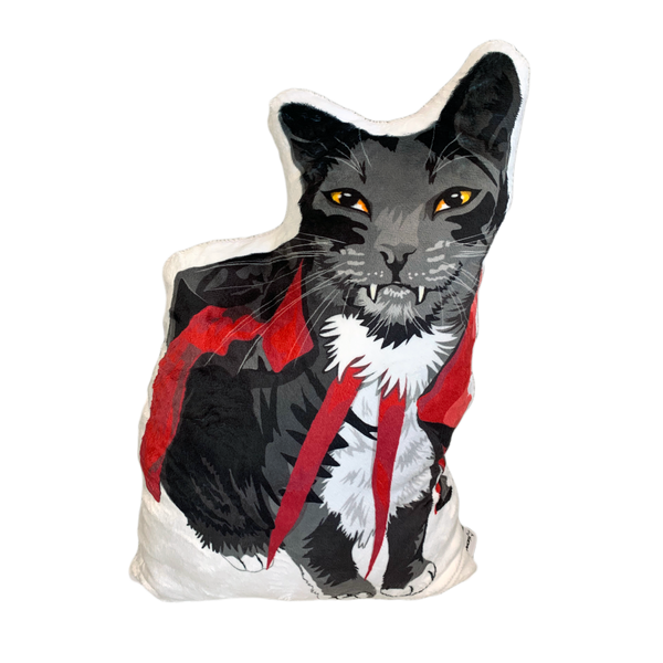 Vampire Cat Plush Pillow DRACULA MrsCopyCat