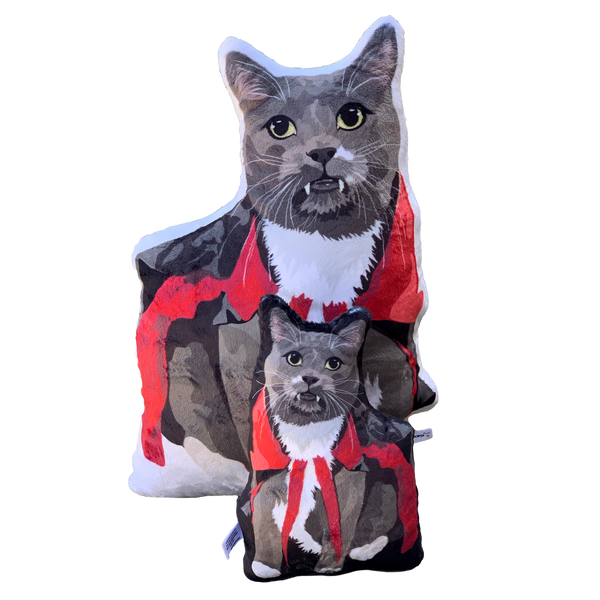 Vampire Cat Plush Toy Pillow RAVIOLI MrsCopyCat